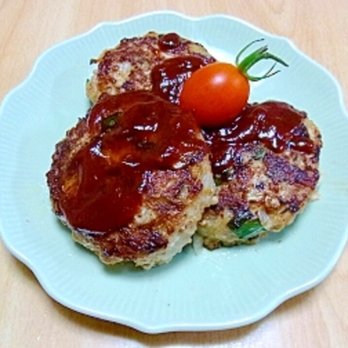 えのきとわけぎ入り豚ハンバーグ